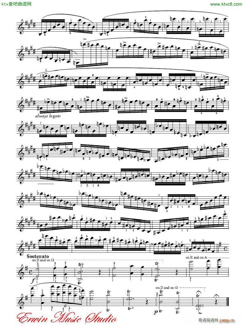 帕格尼尼 24首随想曲 作品 1 小提琴No 32