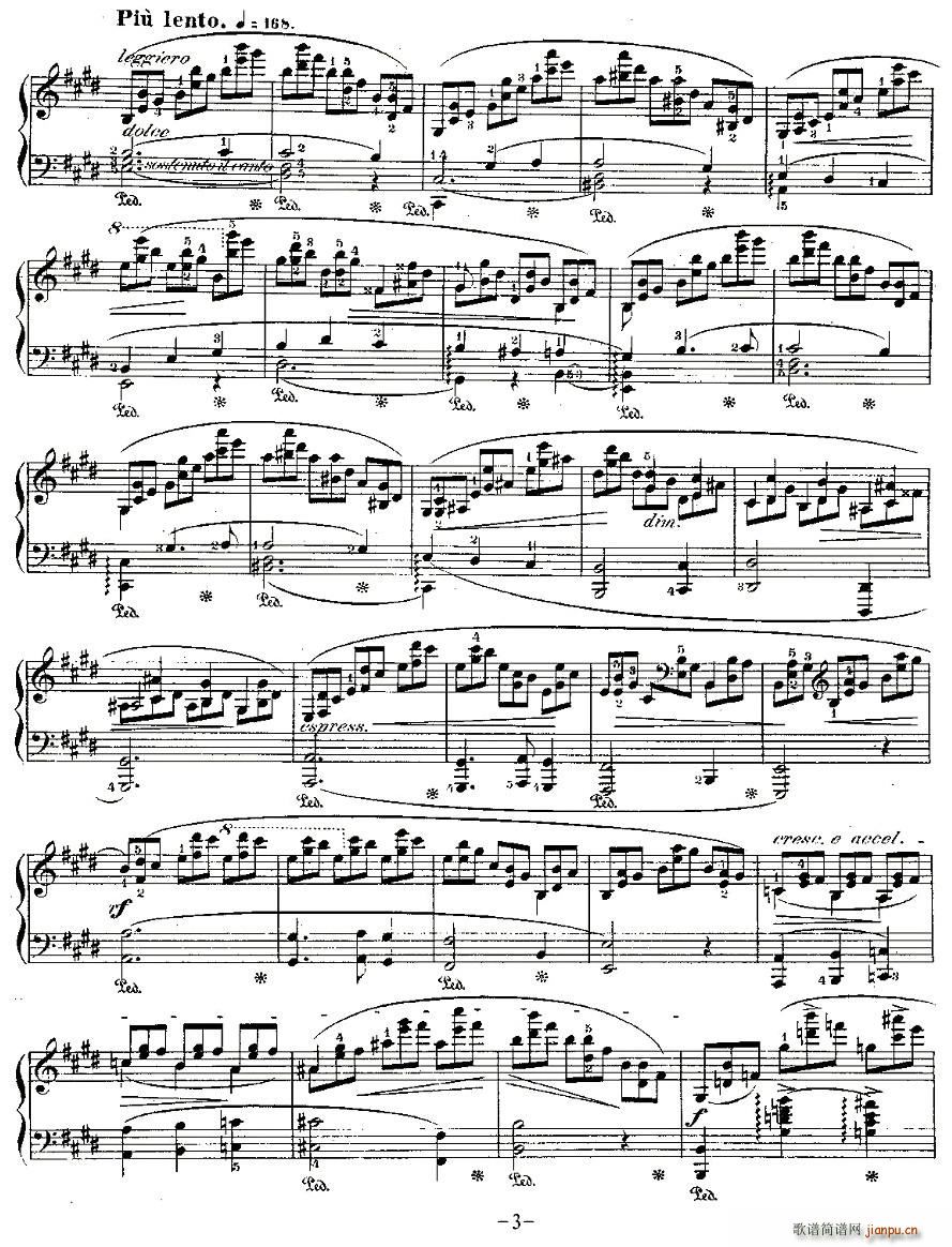 肖邦钢琴练习曲，Op.25之五3