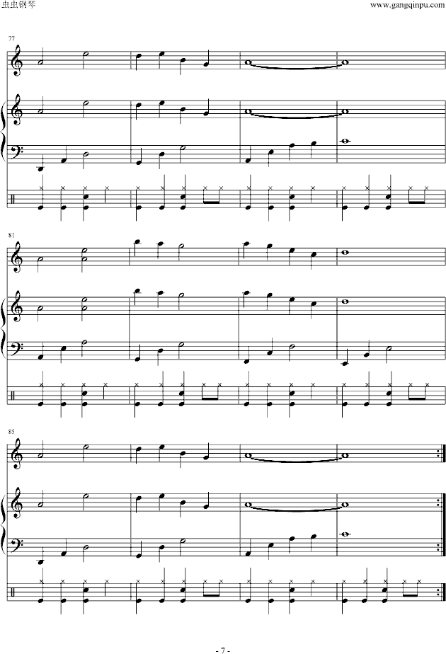忧伤歌声-钢琴谱(钢琴曲)-Vae7