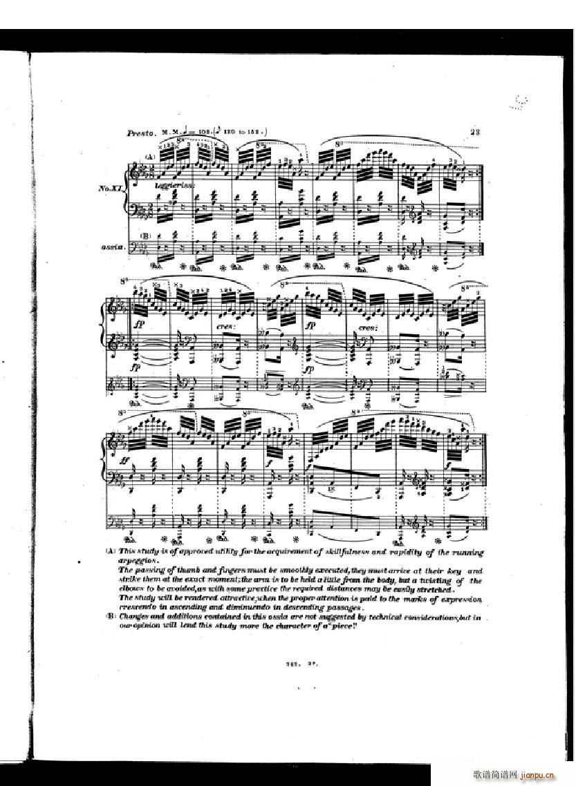 Czerny Etudes de la velocite book II21