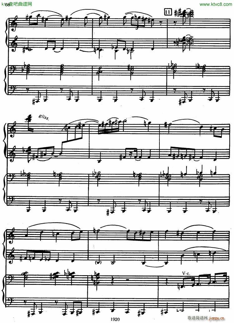Honegger Symphony No 3 Liturgicheskaya 2 pianos 二6