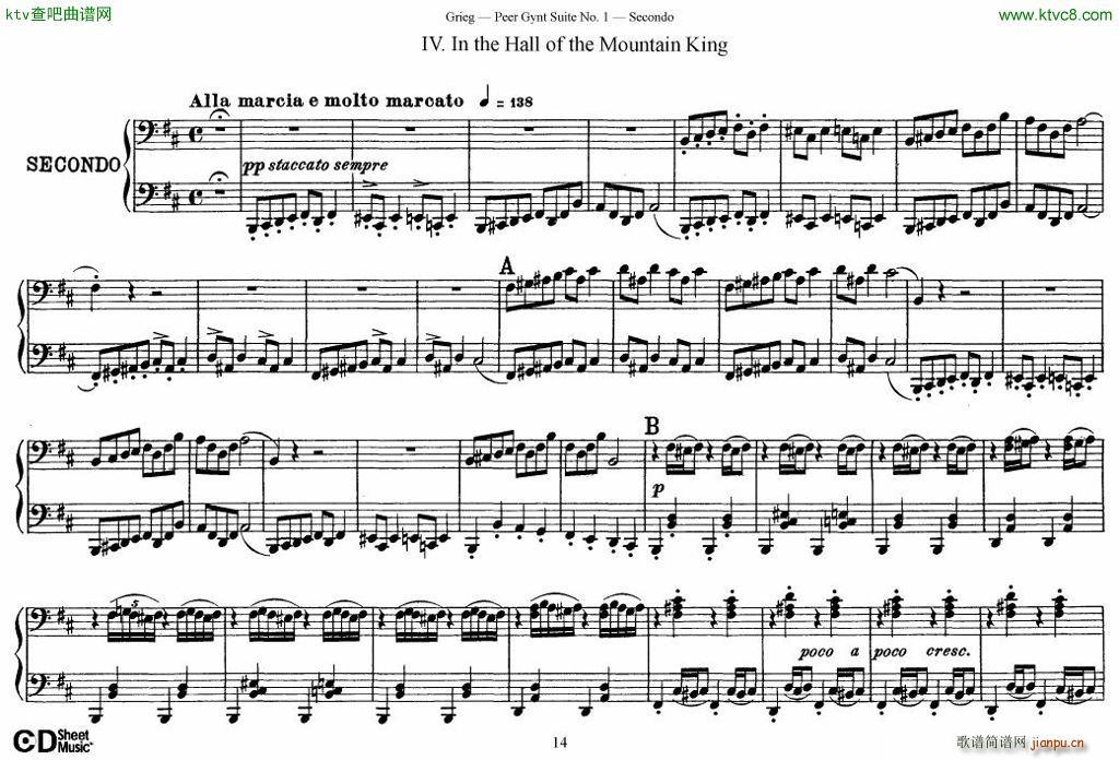 Grieg Two Symphonic Dances 4 Hands14