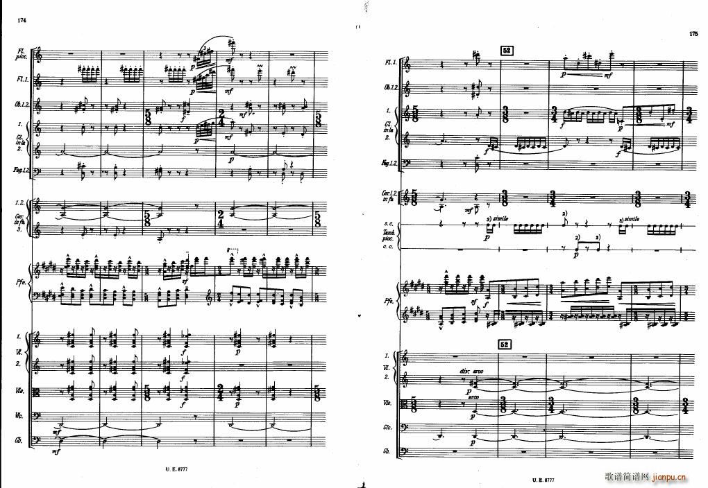Bartok SZ 83 Piano Concerto No1 Full Score 二47