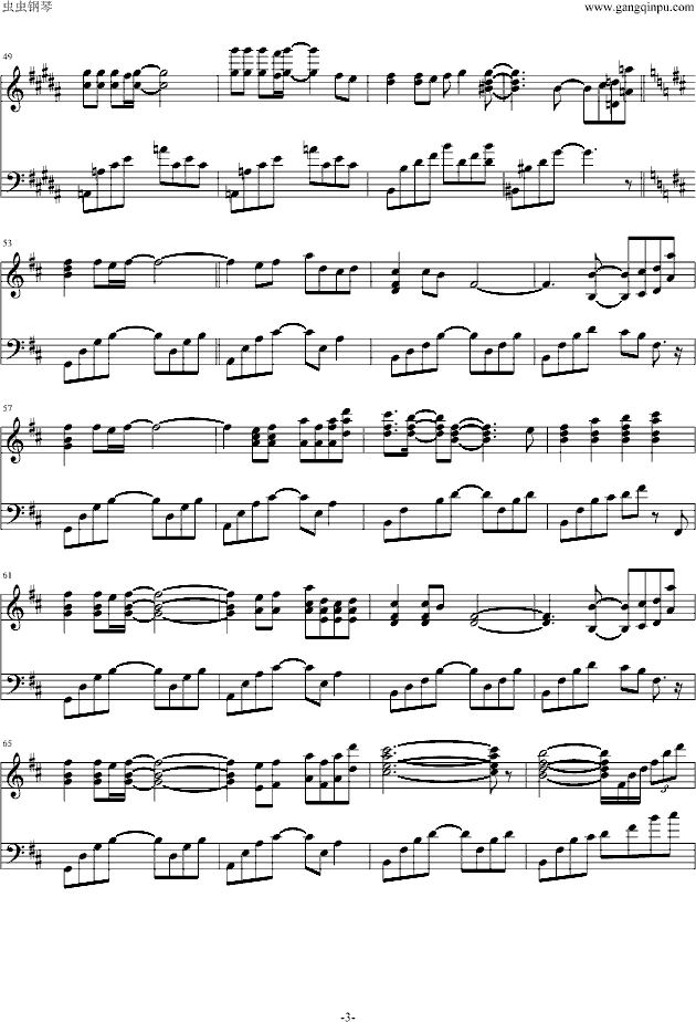 鸟之诗 简易钢琴完整版-钢琴谱(钢琴曲)-折�跎熘�3