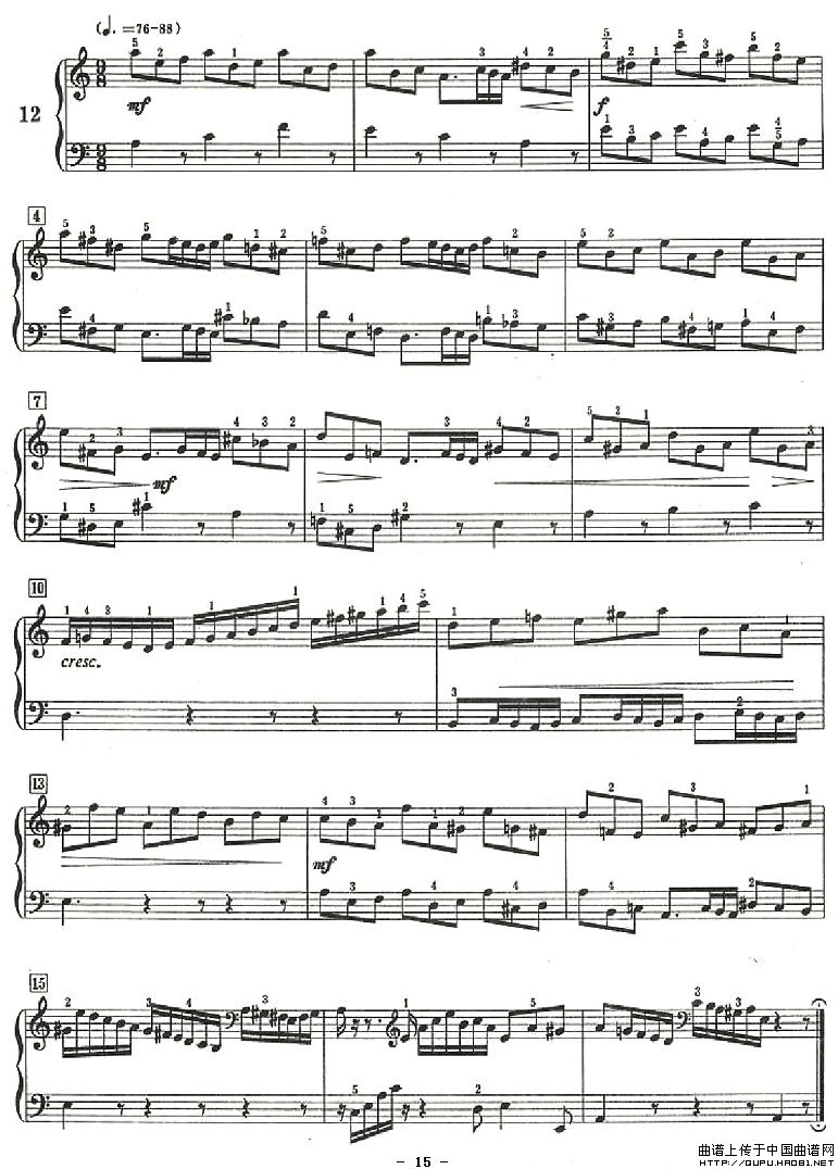 十二首小前奏曲（为初学者而作的练习曲）P151