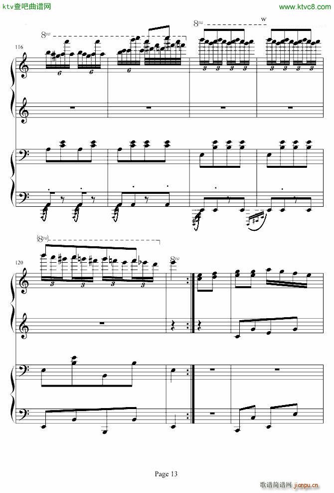 土耳其进行曲 四手联弹 李云迪_周杰伦13