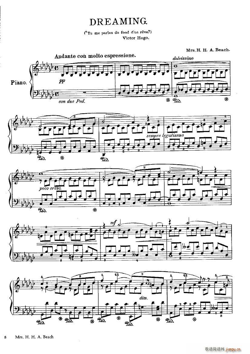 Beach Op 15 No 3 Dreaming 18921