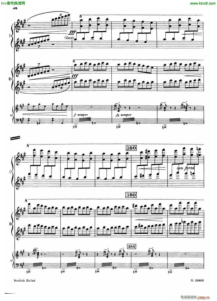 Britten Scottish Ballad op 26 arr for 2 pianos37