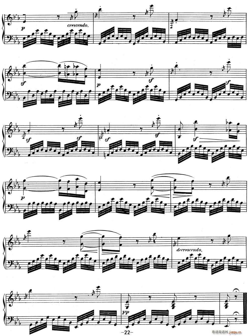 贝多芬钢琴奏鸣曲04 大调奏鸣曲 降E大调 Op 7 E-flat major22