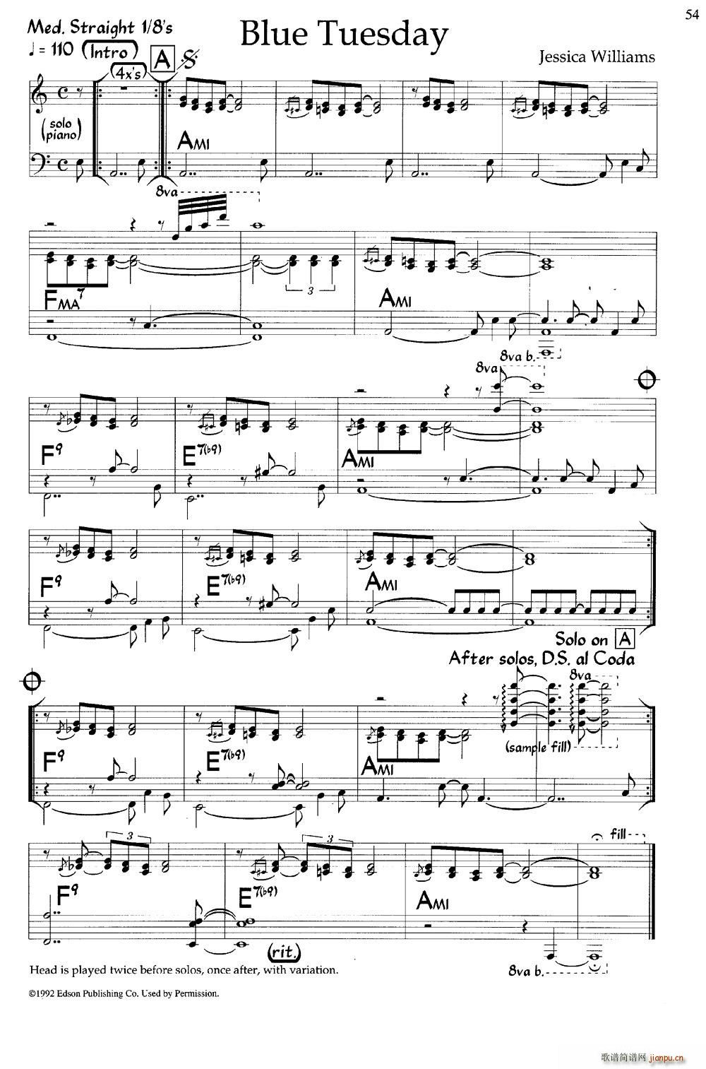 Blue Tuesday（爵士钢琴曲）1