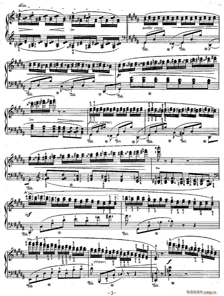 肖邦钢琴练习曲，Op.25之六3