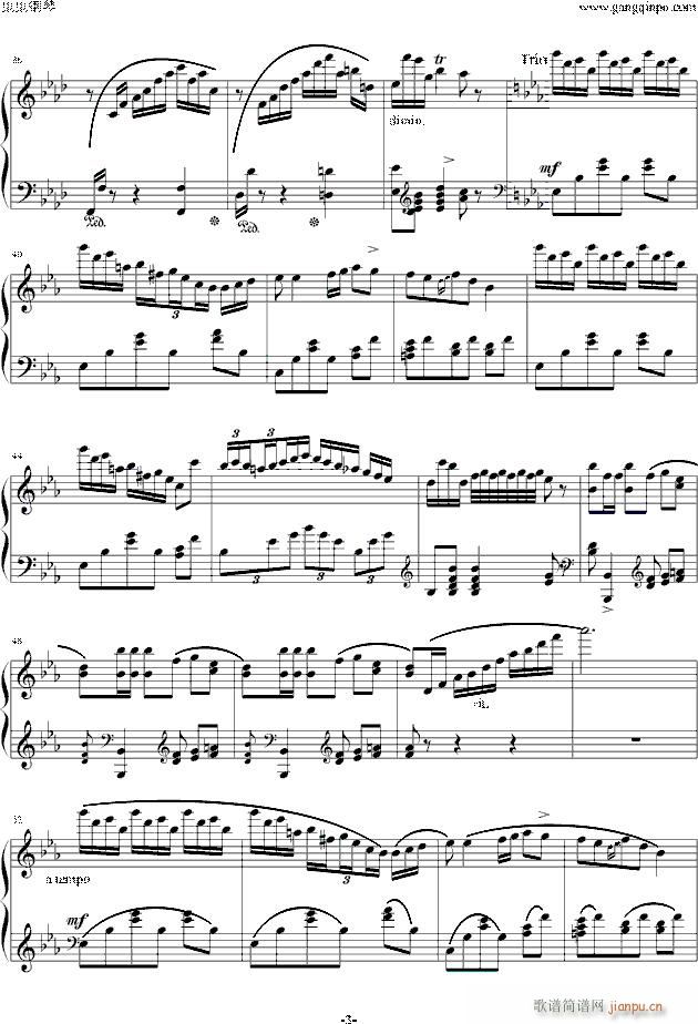 降A大调波兰舞曲（ 遗作）_肖邦 chopin3