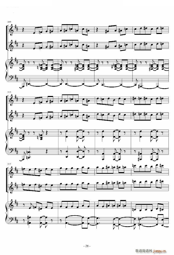 《花之圆舞曲》小提琴 钢琴 中提琴_柴科夫斯基 PeterIlyichTchaikovsky28