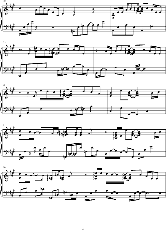 One more time, One more chance PIANO ver.-钢琴谱(钢琴曲)-动漫影视3