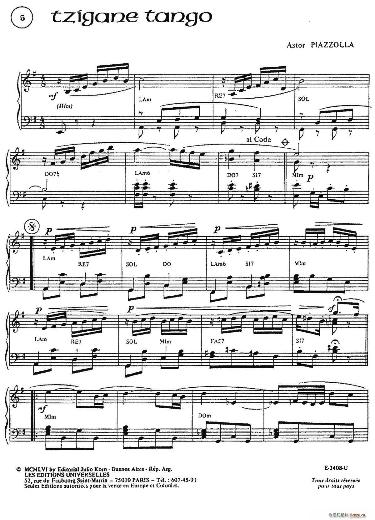 Piazzolla合集 5、Tzigand Tango（古典探戈）1