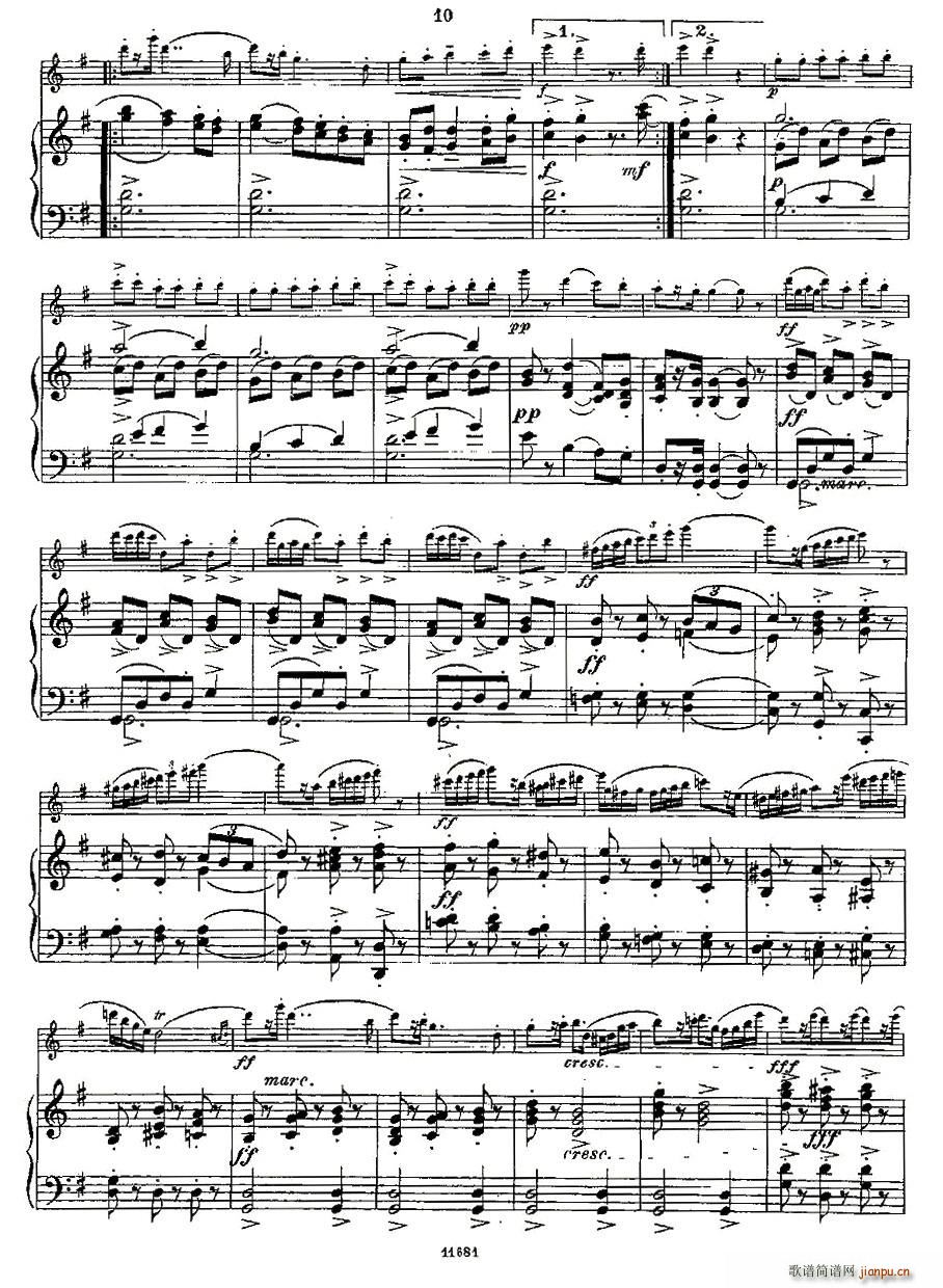 Fantaisies nationales. Op. 59, 4. （长笛+钢琴伴奏）7
