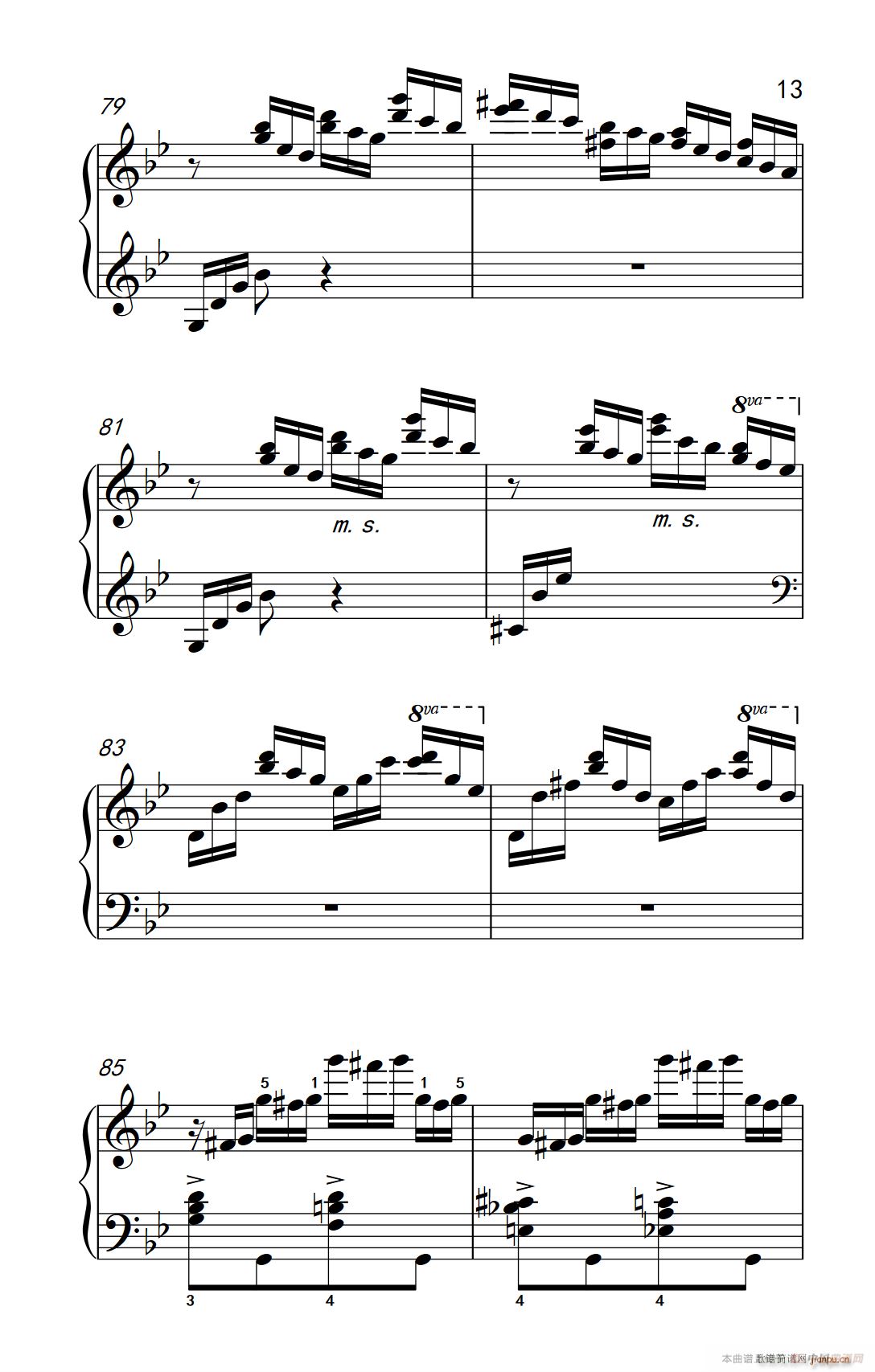 第九级3 练习曲 No 2（中央音乐学院 钢琴（业余）考级教程 7-9级）13