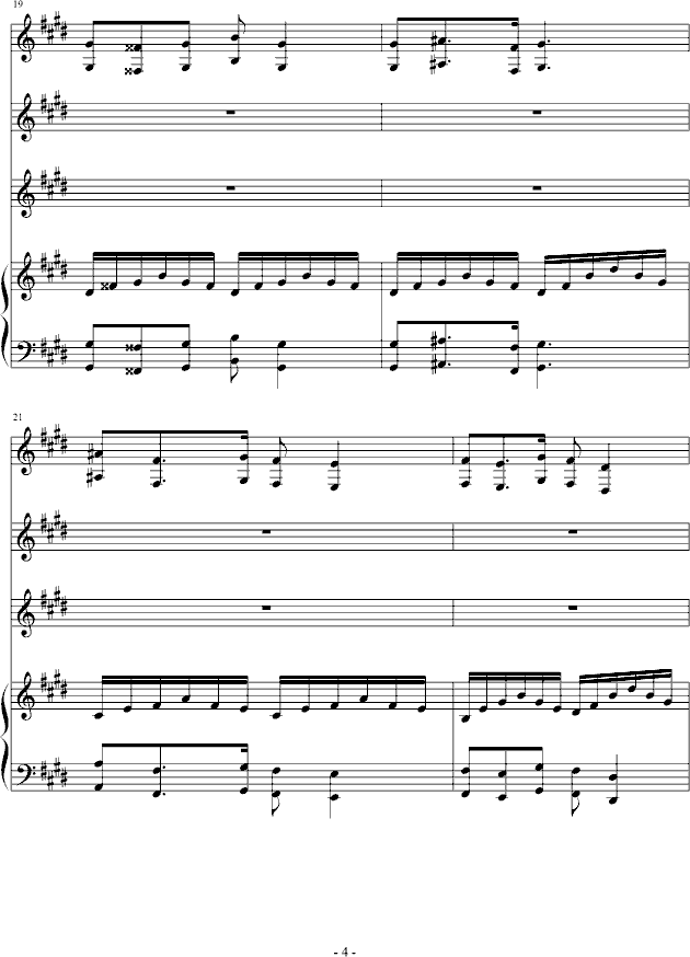 难忘的记忆-钢琴谱(钢琴曲)-音乐作坊4