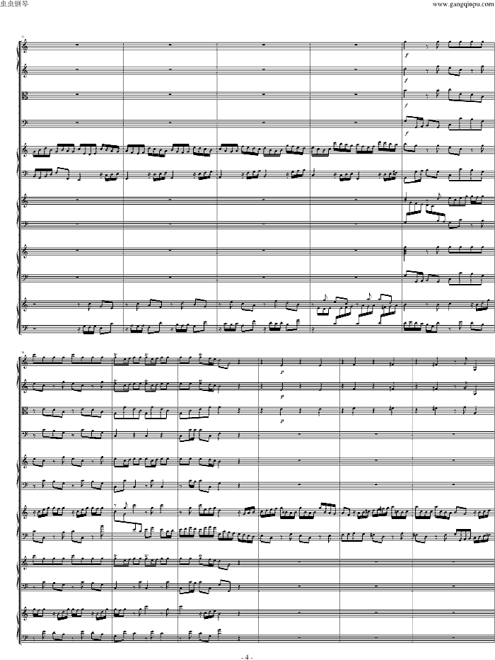 四羽管键琴协奏曲 BWV1065-钢琴谱(钢琴曲)-巴哈-Bach, Johann Sebastian4