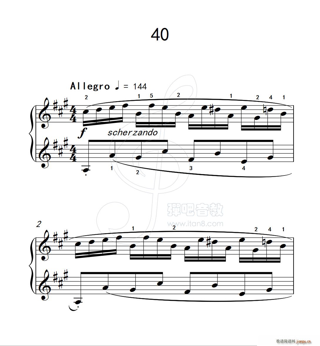 练习曲 40(克拉莫钢琴练习曲60首)1