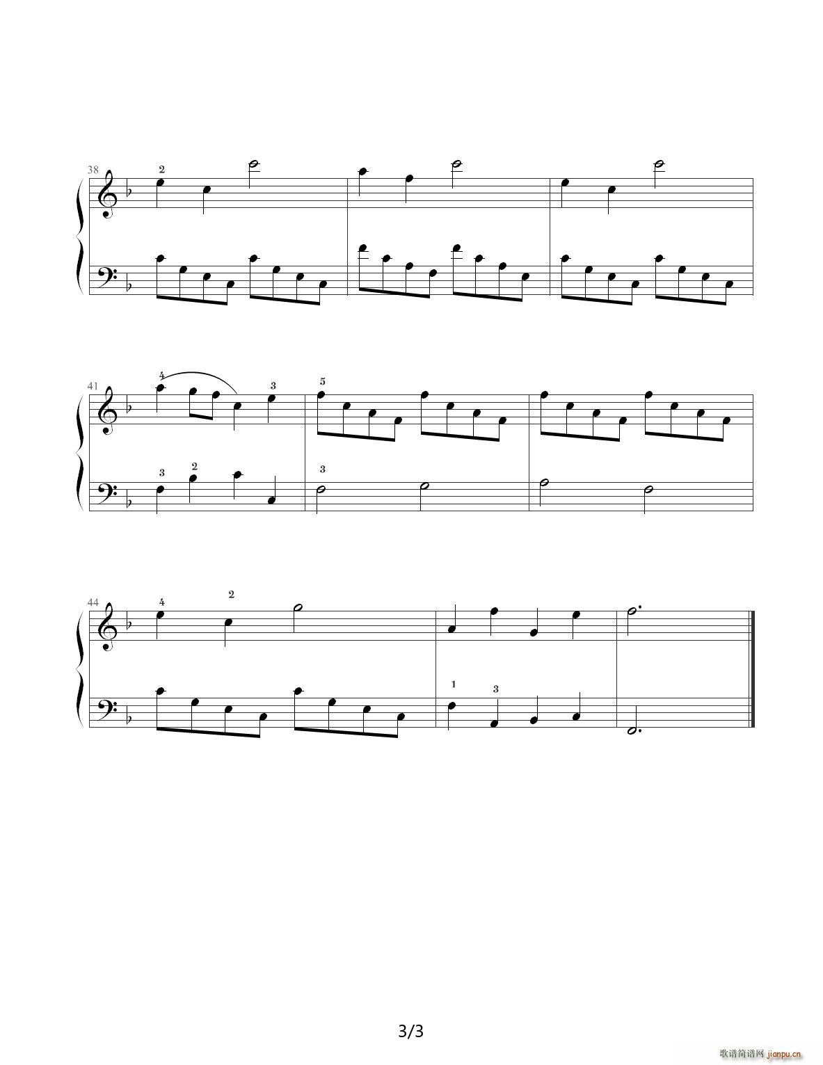 布列舞曲 六级 F调3