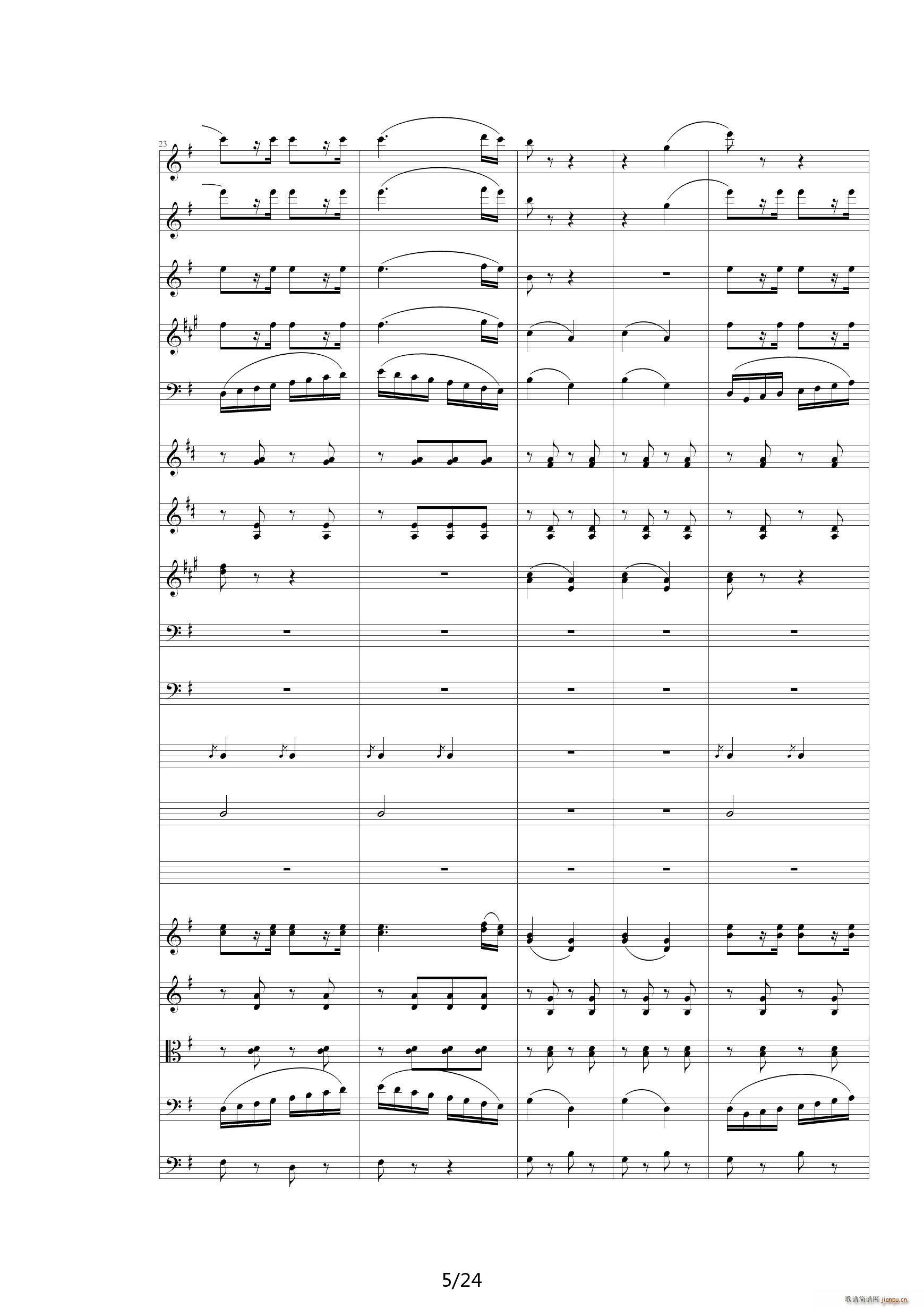 雷鸣电闪波尔卡(管弦乐总谱 分谱)(00雷鸣电闪波尔卡-Orchestra)5