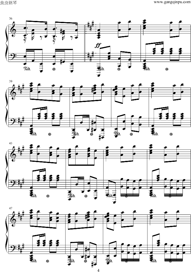 瓦洛多斯《土耳其进行曲》原版-钢琴谱(钢琴曲)-莫扎特4