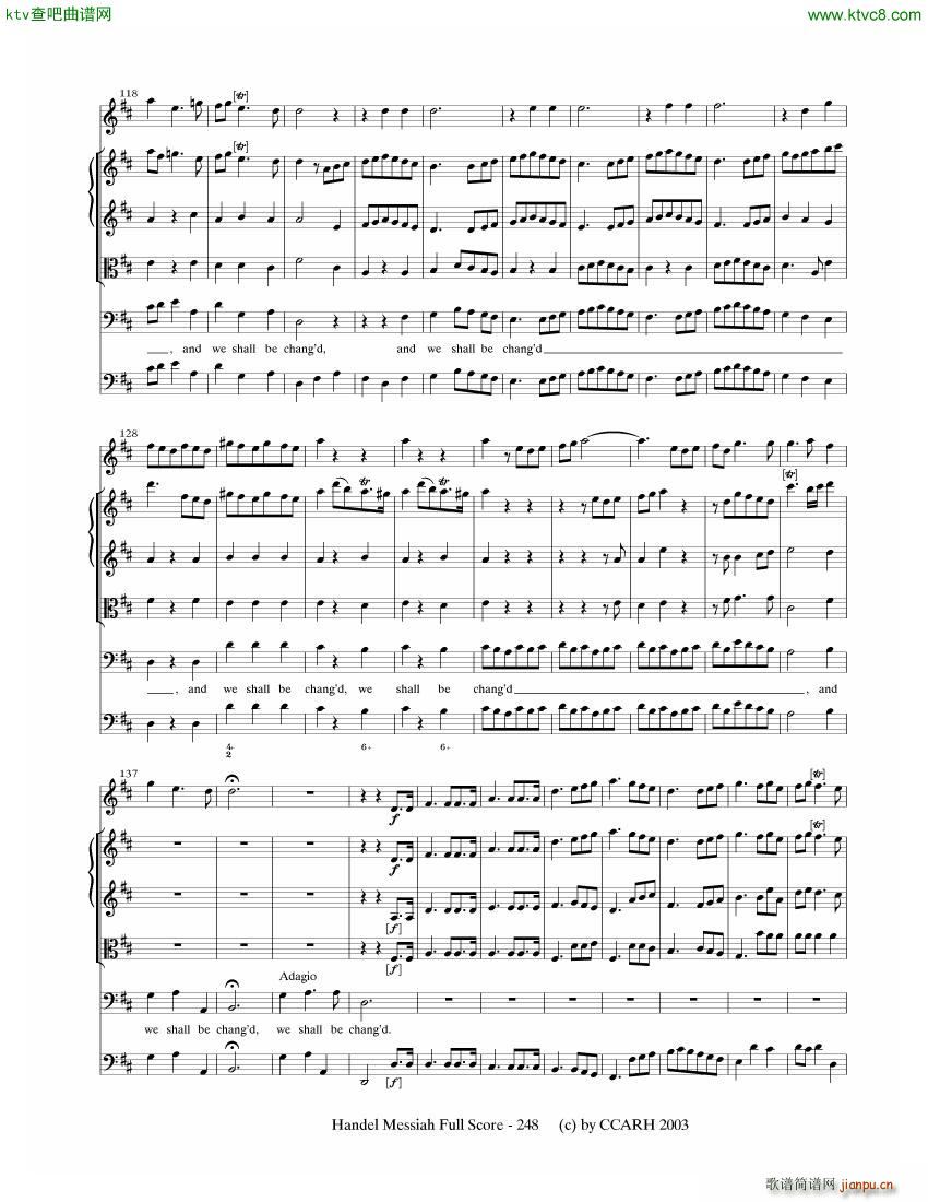 G F Handel Messiah Open Score 七7