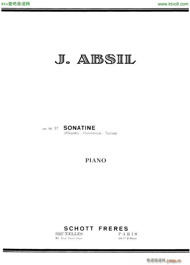 Absil Jean op 27 Sonatine1