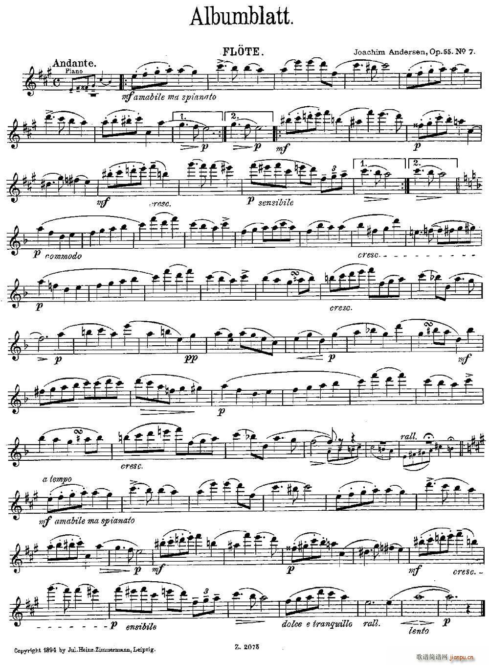 Albumblatt(Op 55 No 7)1