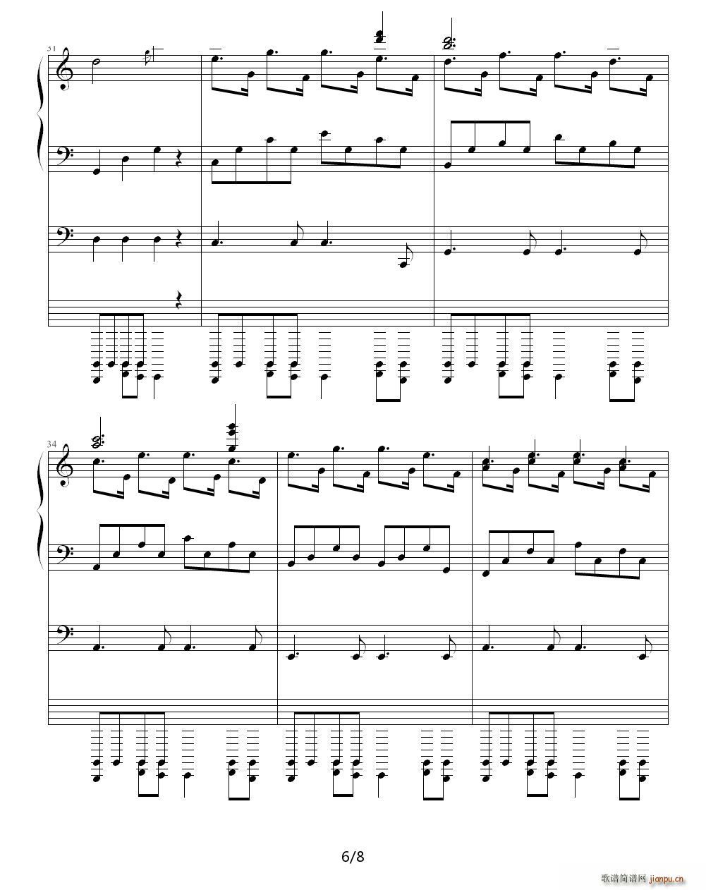 《轻松随想曲》 C调6