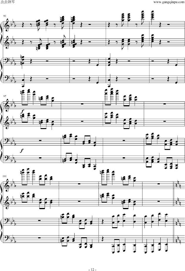 逆鳞狂想曲-钢琴谱(钢琴曲)-世界名曲12