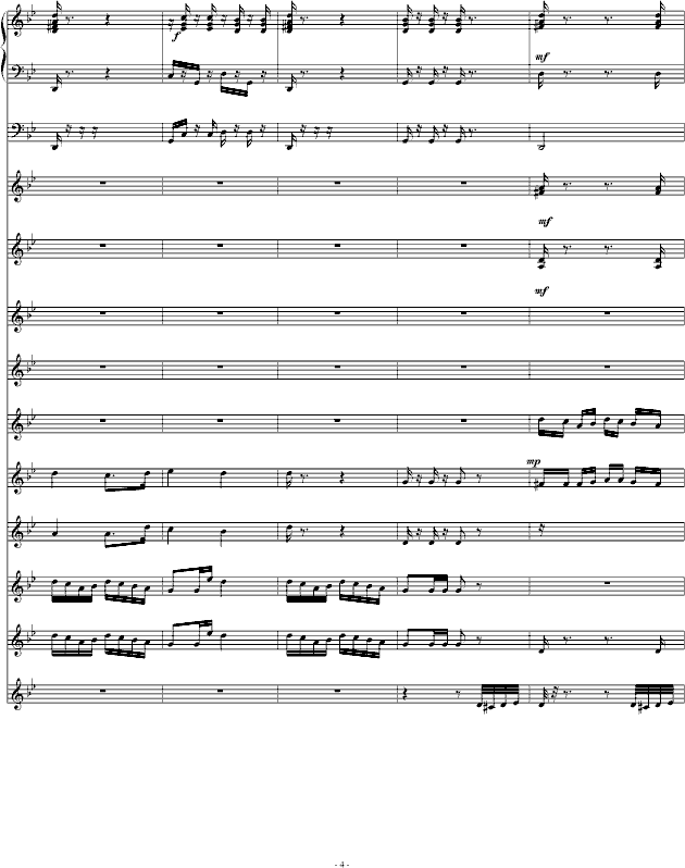青春舞曲（学校常用的器乐合奏版）-钢琴谱(钢琴曲)-儿童歌曲4