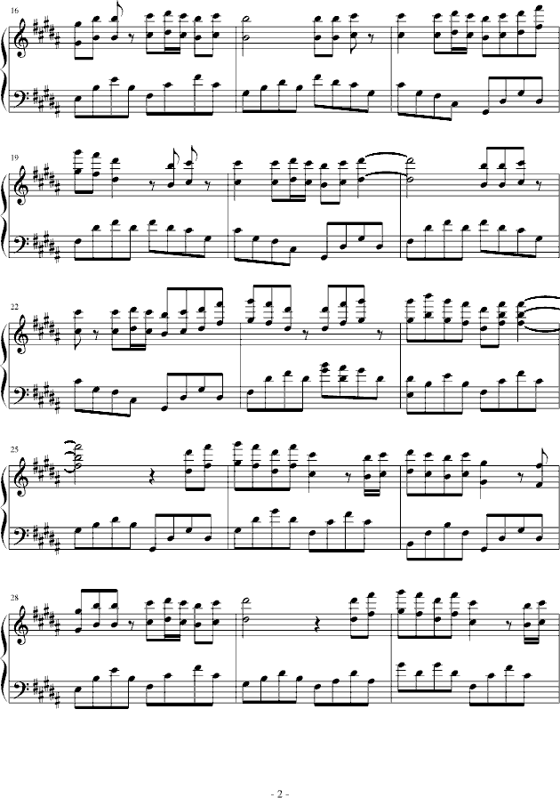 川 （经典）-钢琴谱(钢琴曲)-神思者2