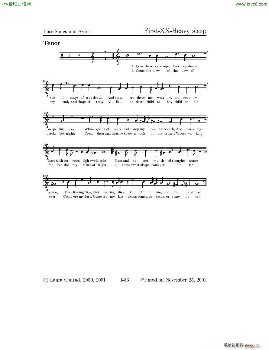 Dowland Lute Music 二39