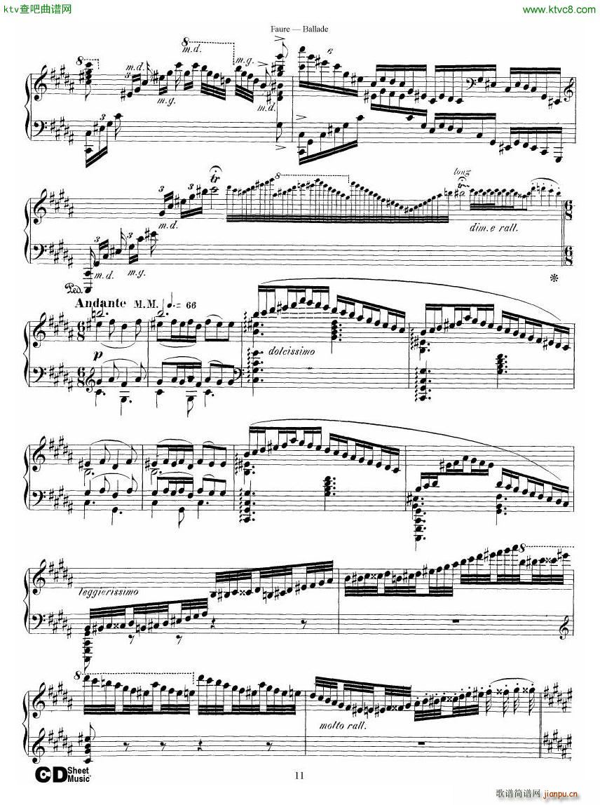 Faure Ballade Op 192