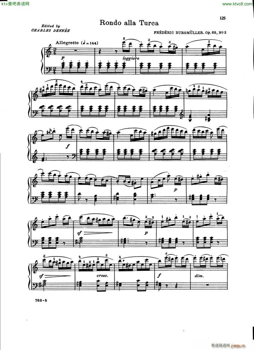 Burgmuller Rondo alla Turca Op 681