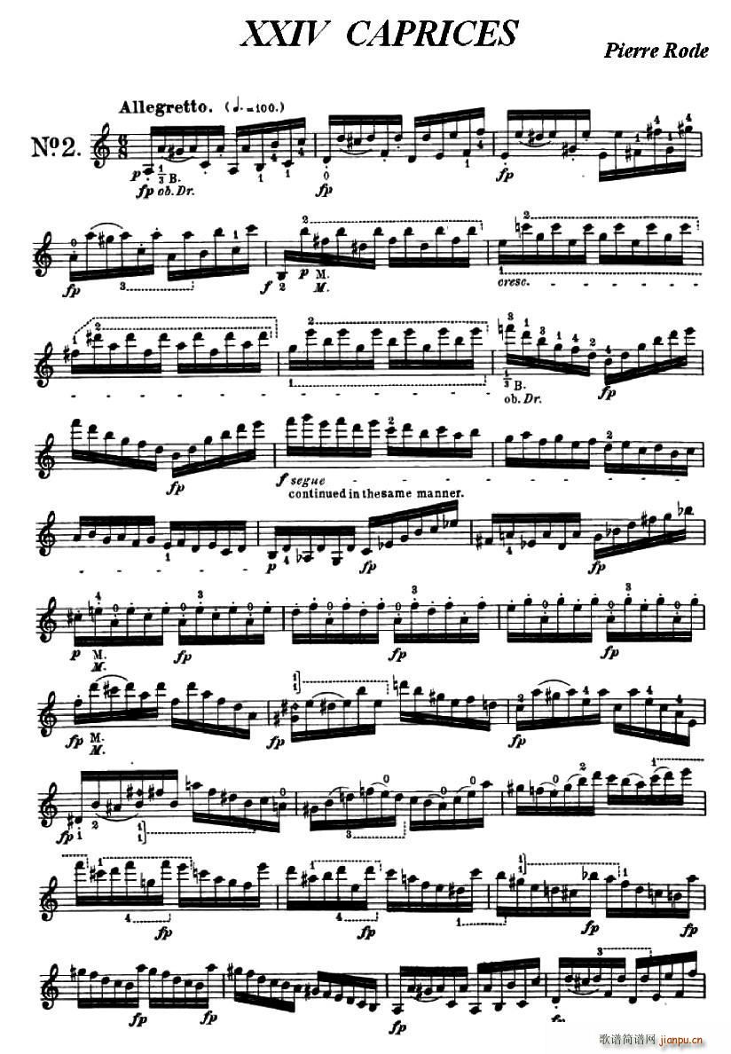 24首小提琴练习曲之21
