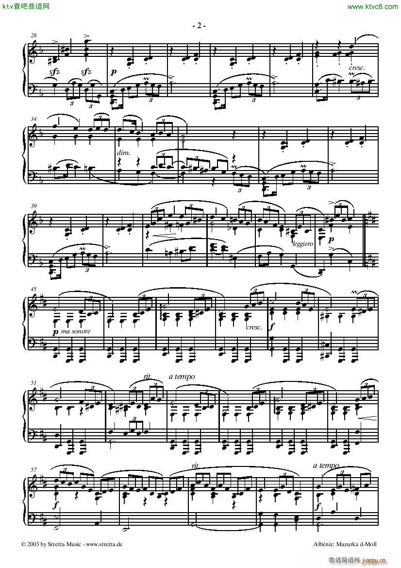 Albeniz Mazurka d Moll2