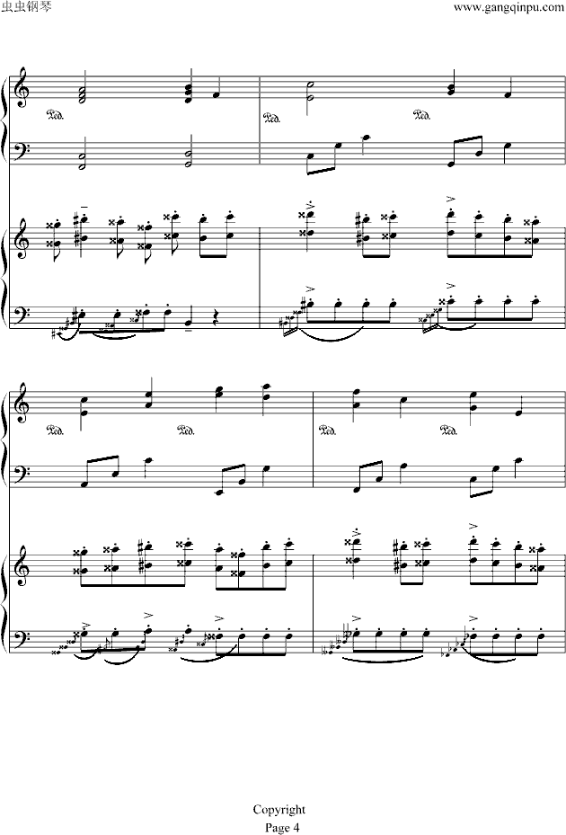土耳其进行曲――卡农-钢琴谱(钢琴曲)-帕赫贝尔-Pachelbel4