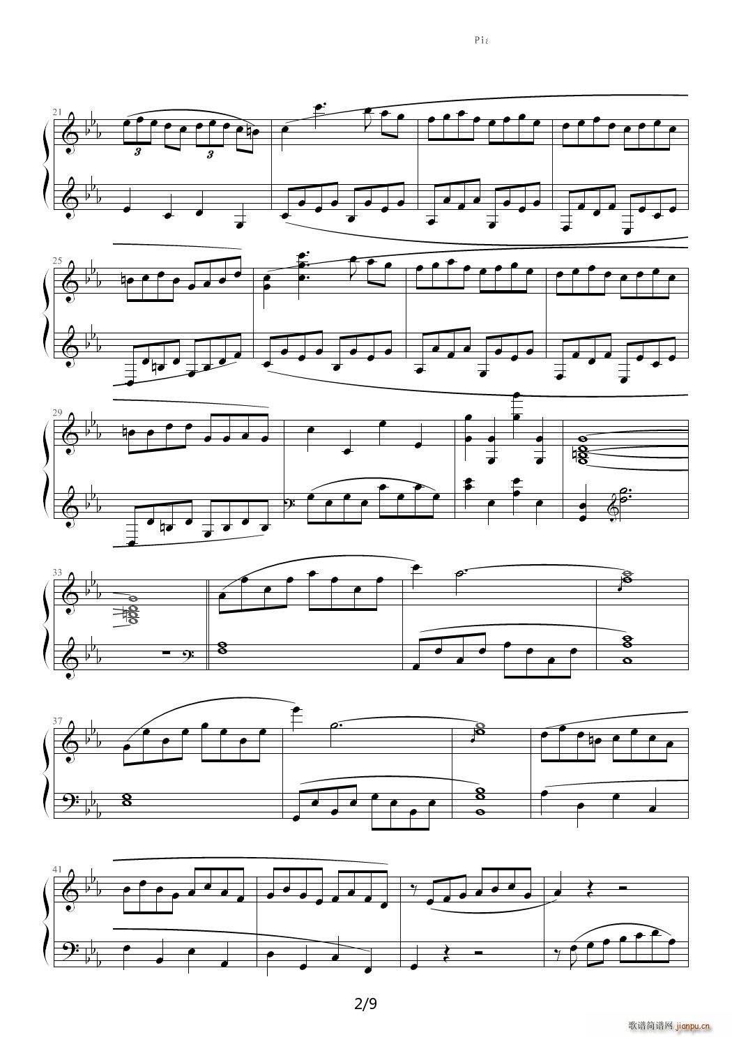 C小调第一钢琴奏鸣曲第三乐章（Ver 2011 6） 降E调2