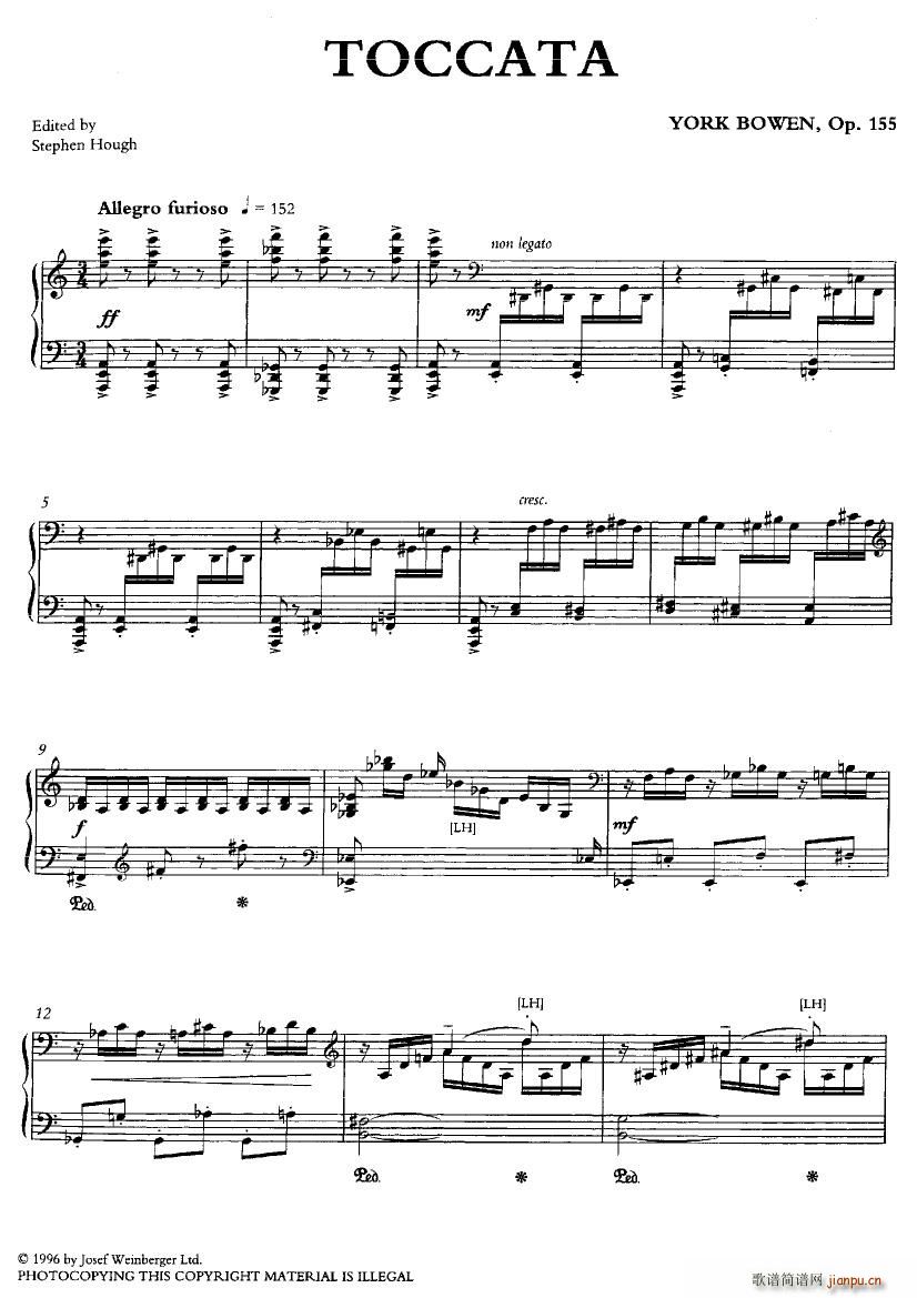 Bowen Toccata Op 1553
