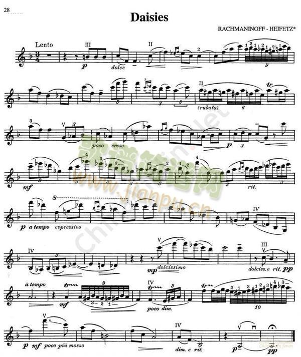 海菲茨-Rachmaninoff《Daisies》1