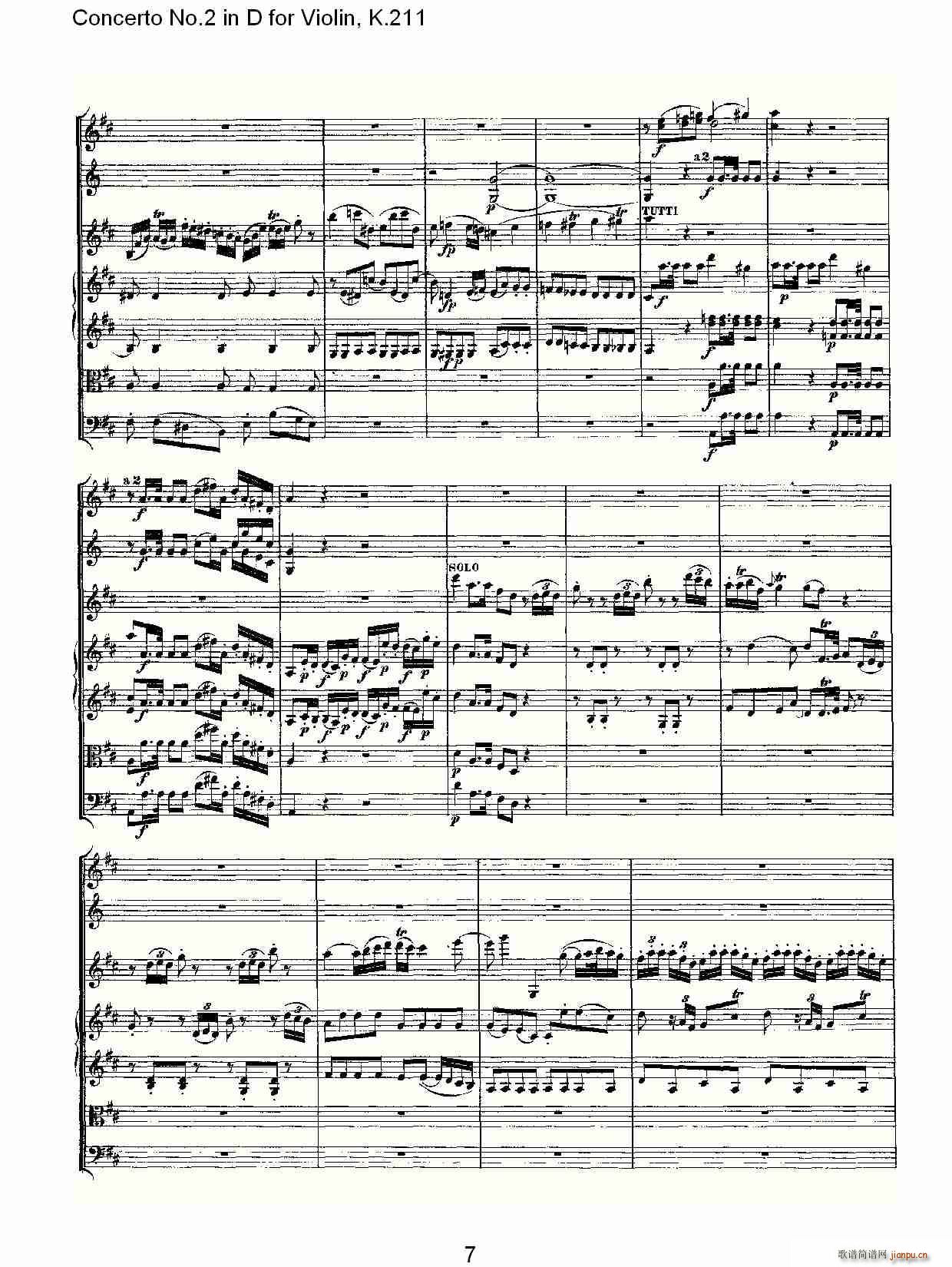 Concerto No.2 in D for Violin, K.211(D调小提琴第二协奏曲, )_沃尔夫冈・阿马多伊斯・莫扎特7