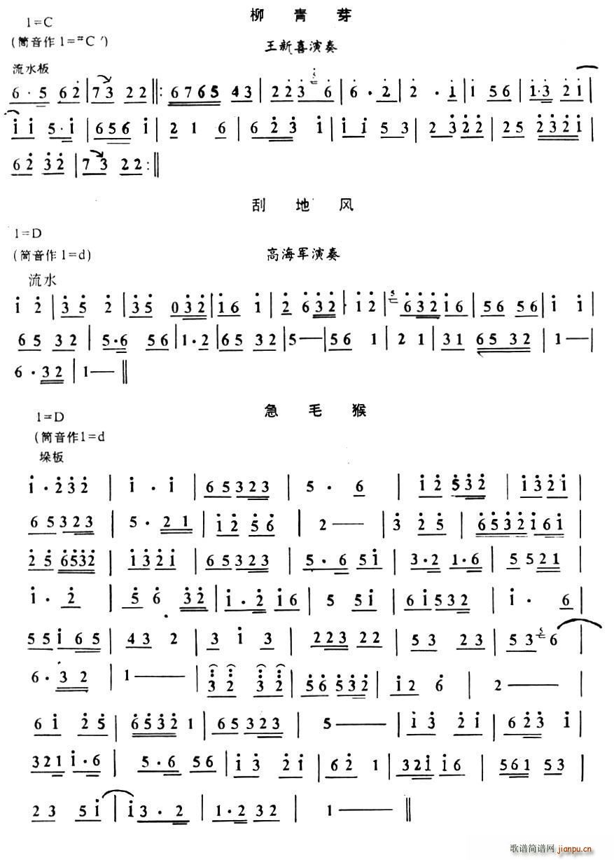 民间唢呐曲 柳青芽、刮地风、急毛猴1