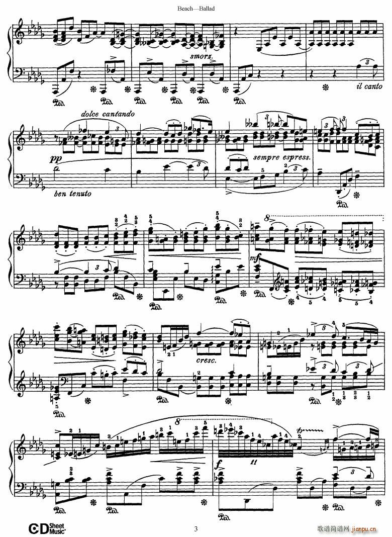 Beach Ballad in D flat major3