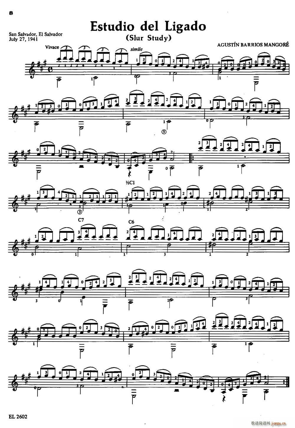 Estudio del Ligado(古典吉他)1