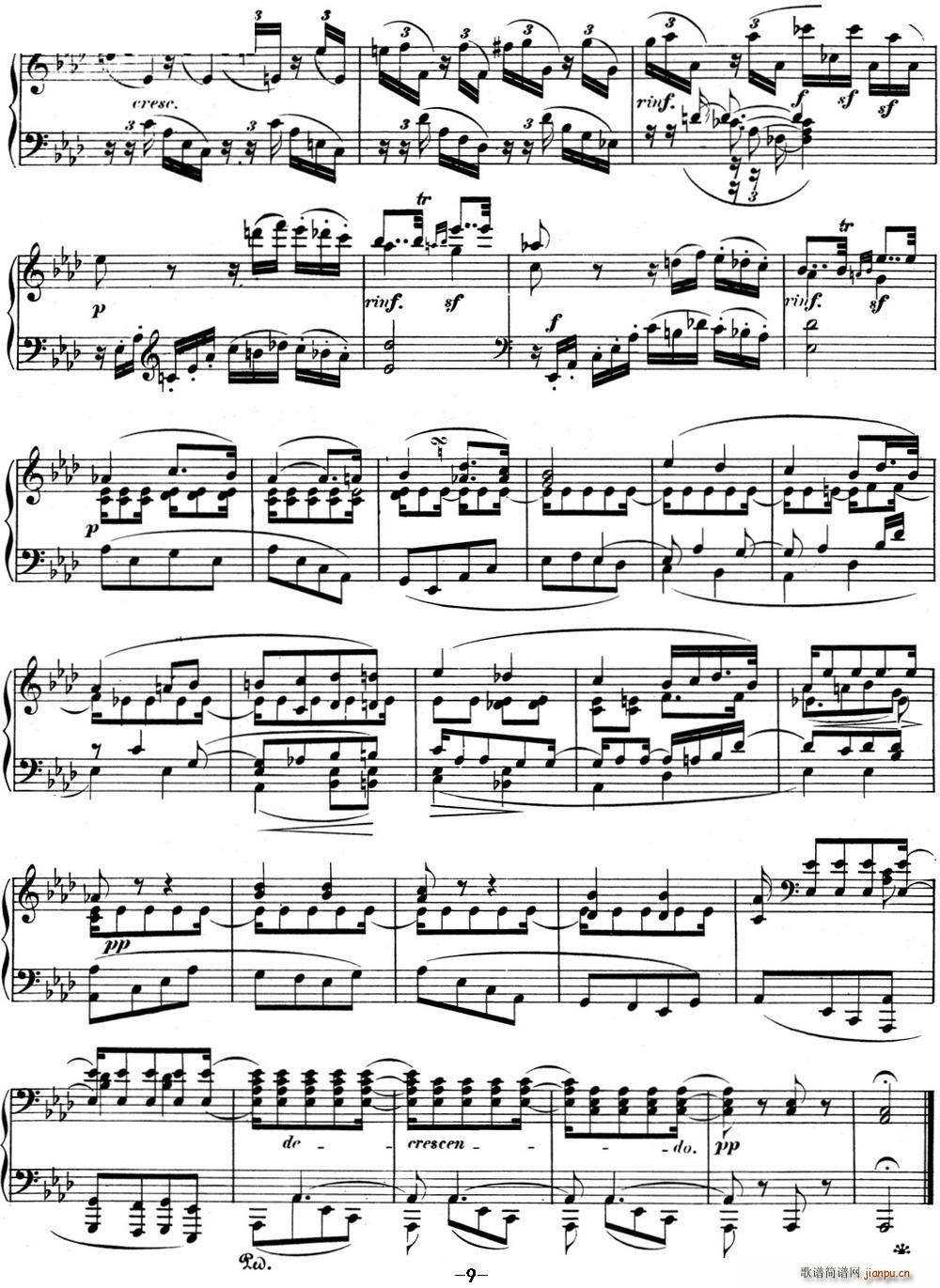 贝多芬钢琴奏鸣曲05 c小调 Op 10 No 1 C minor9