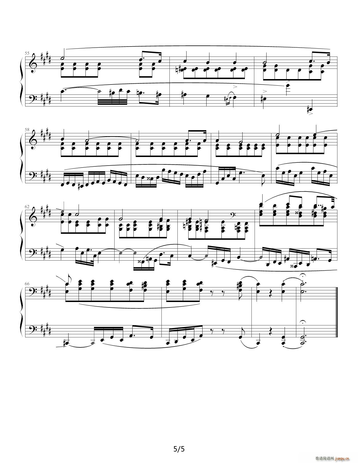 肖邦练习曲第19首�D�D大提琴练习曲 E调5