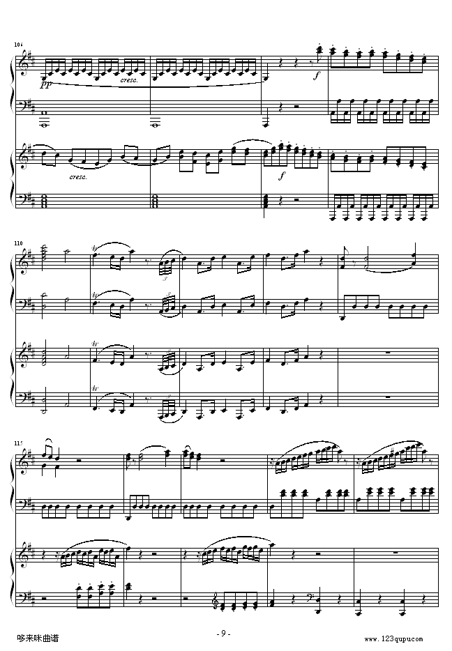 D大调双钢琴奏鸣曲K448第一乐章-莫扎特9